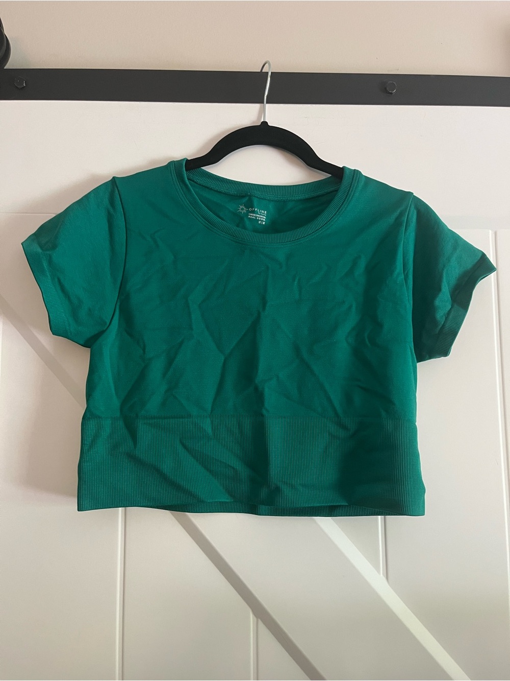Green Seamless Workout Top